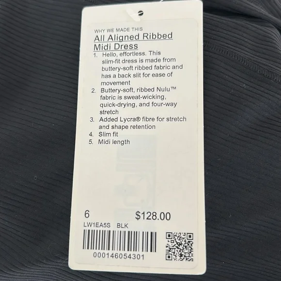 lululemon athletica Black Sleeveless Crew Midi Dress - Picture 7 of 8